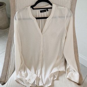 Long sleeve chiffon blouse